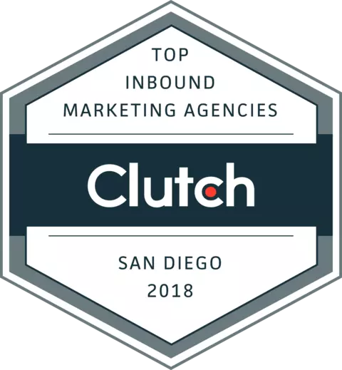 Named Top 10 San Diego Inbound Marketing Agencies - Named one of the Top 10 Inbound Marketing Agencies in San Diego by Clutch.co