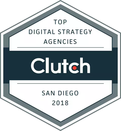 Named #11 in Top 20 San Diego Digital Strategy Agencies - Named One of the Top 20 (#11) Digital Strategy Agencies in San Diego by Clutch.co