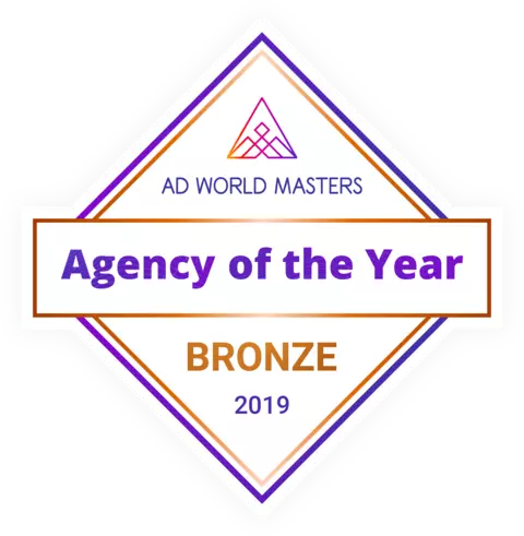 2019 Agency of the Year - Bronze Winner for 2019 Agency of the Year Awards by Ad World Masters